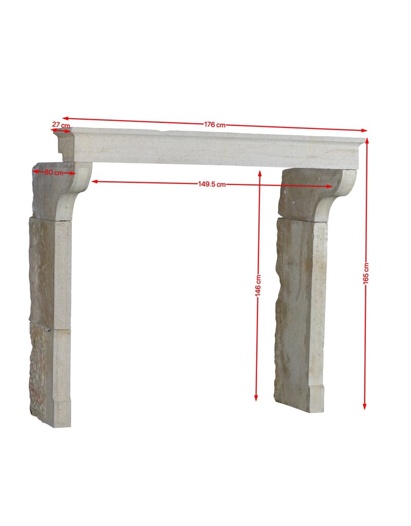 French Campagnarde Style Cheminee In Limestone