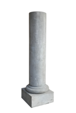 Maison Leon Van den Bogaert Auténtica Columna Antigua De Piedra Redonda De Jardín En La Base