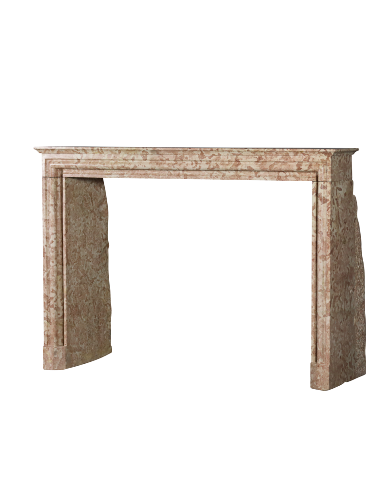 Fine Straight Lined Castle Stone Fireplace