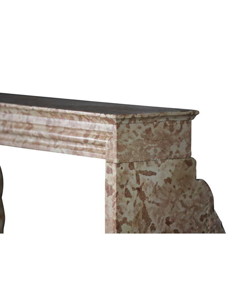 Fine Straight Lined Castle Stone Fireplace