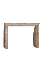 Fine Straight Lined Castle Stone Fireplace