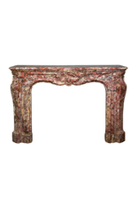 Maison Leon Van den Bogaert Monumental French Antique Fireplace Surround In Rich Color Marble