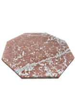 Octagonaler Französischer Antiker Rouge Languedoc Marmortisch