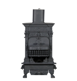 Estufa Pequeña De Hierro Fundido - The Antique Fireplace Bank