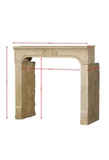 Rustic French Limestone Fireplace Surround