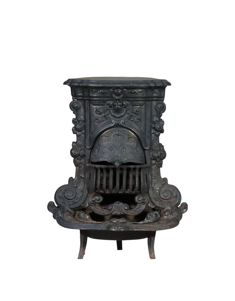 Französischer Gusseisenofen - Antike Kamine Bank