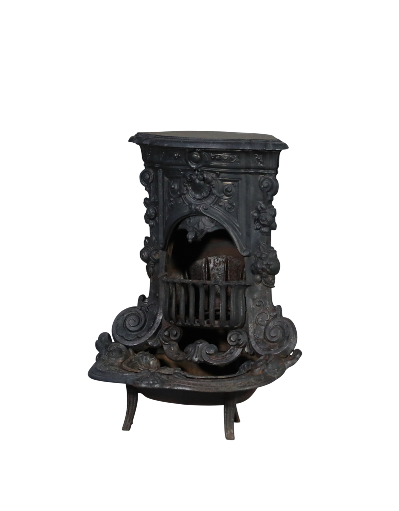 Französischer Gusseisenofen - Antike Kamine Bank