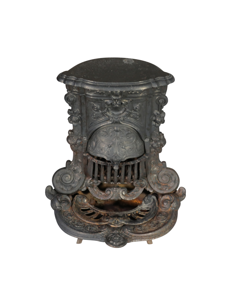 Estufa Pequeña De Hierro Fundido - The Antique Fireplace Bank