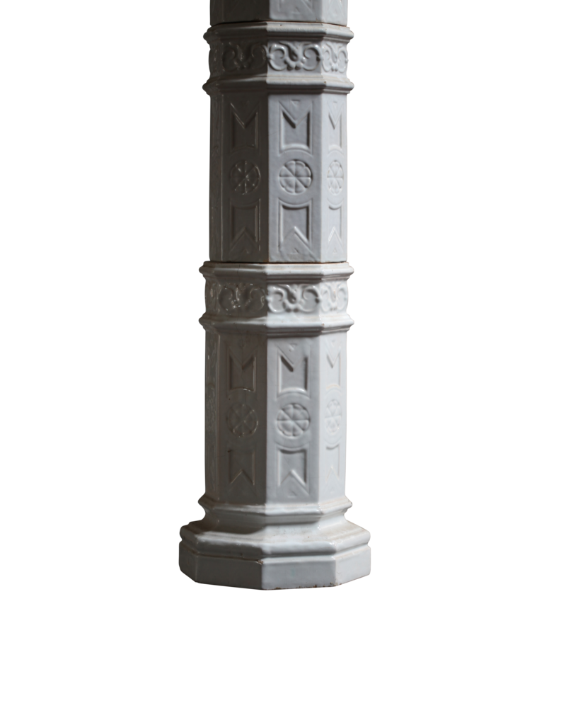 Maison Leon Van den Bogaert Decoratieve Antieke Franse Faiencekachel