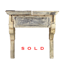 Statement French Antique Fireplace Surround With Unusual Patina