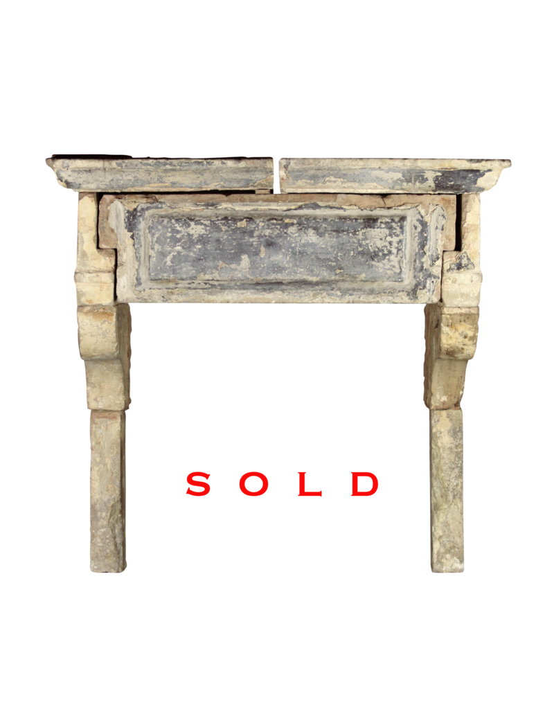 Statement French Antique Fireplace Surround With Unusual Patina