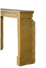 Maison Leon Van den Bogaert Louis XVI Style Honey Color Stone Fireplace