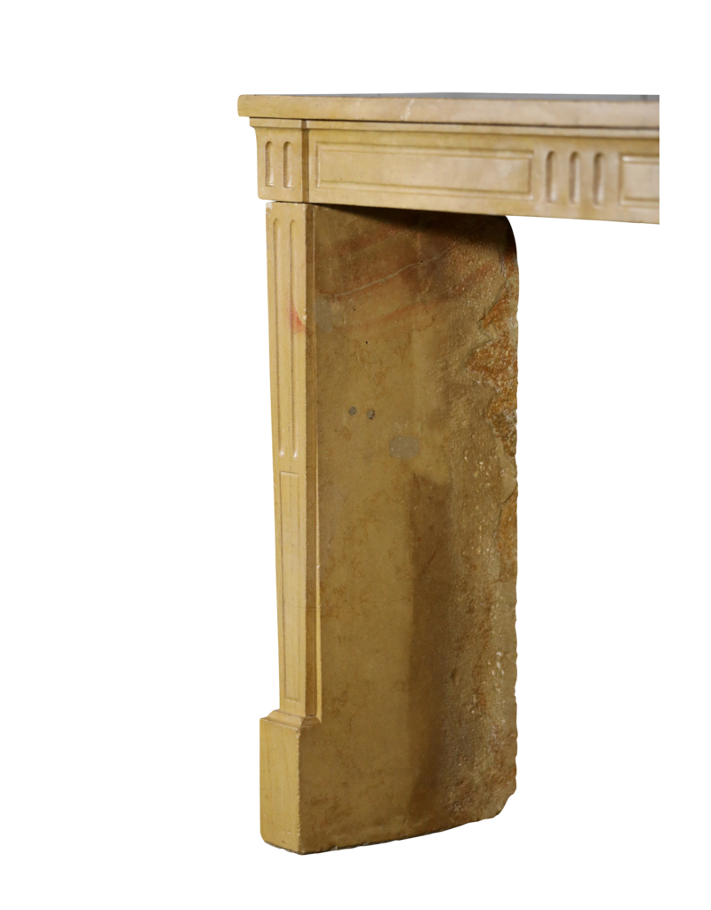 Louis XVI Style Honey Color Stone Fireplace
