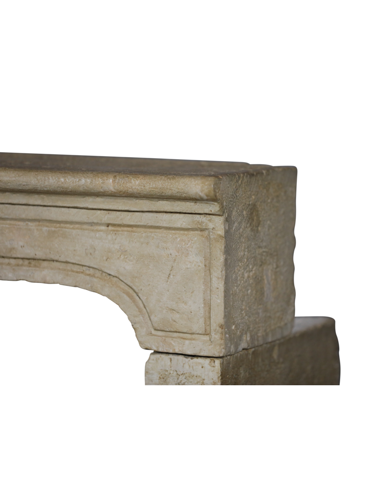 Rustic French Limestone Fireplace Surround