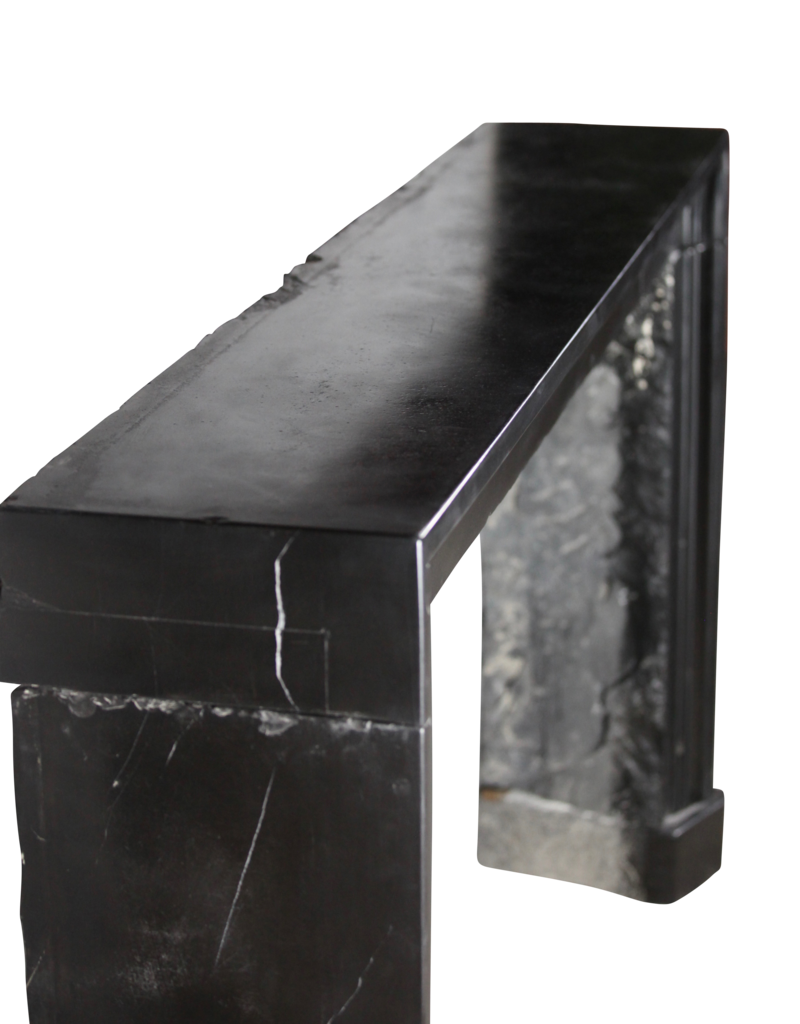 Black Belgian Marble Bolection Fireplace Surround