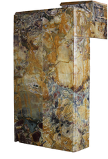 Maison Leon Van den Bogaert Statement Art-Deco Marble Fireplace