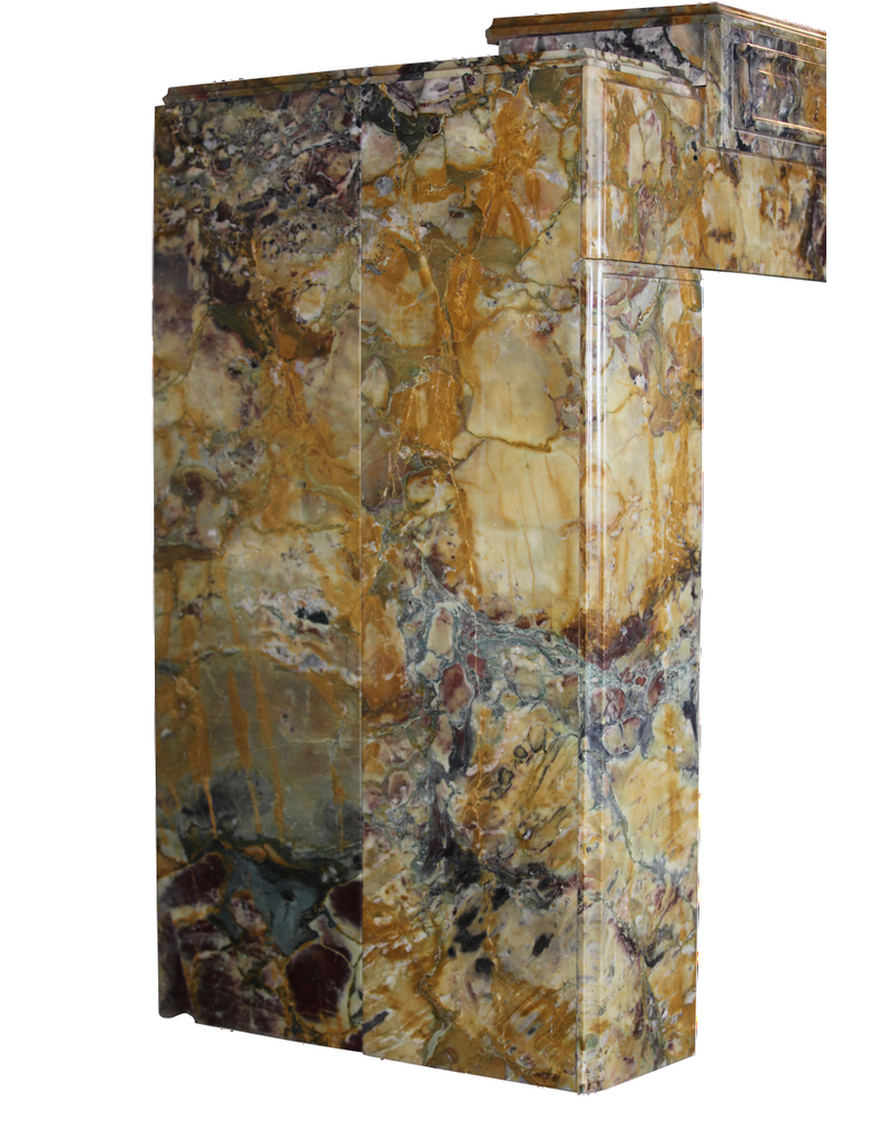 Statement Art-Deco Marble Fireplace