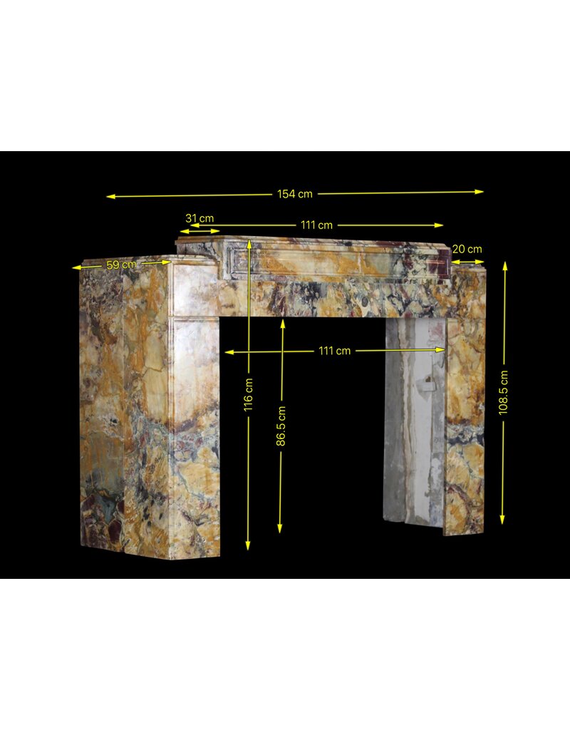 Maison Leon Van den Bogaert Statement Art-Deco Marble Fireplace