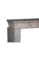 Vintage Burgundian Pink Stone Fireplace Surround