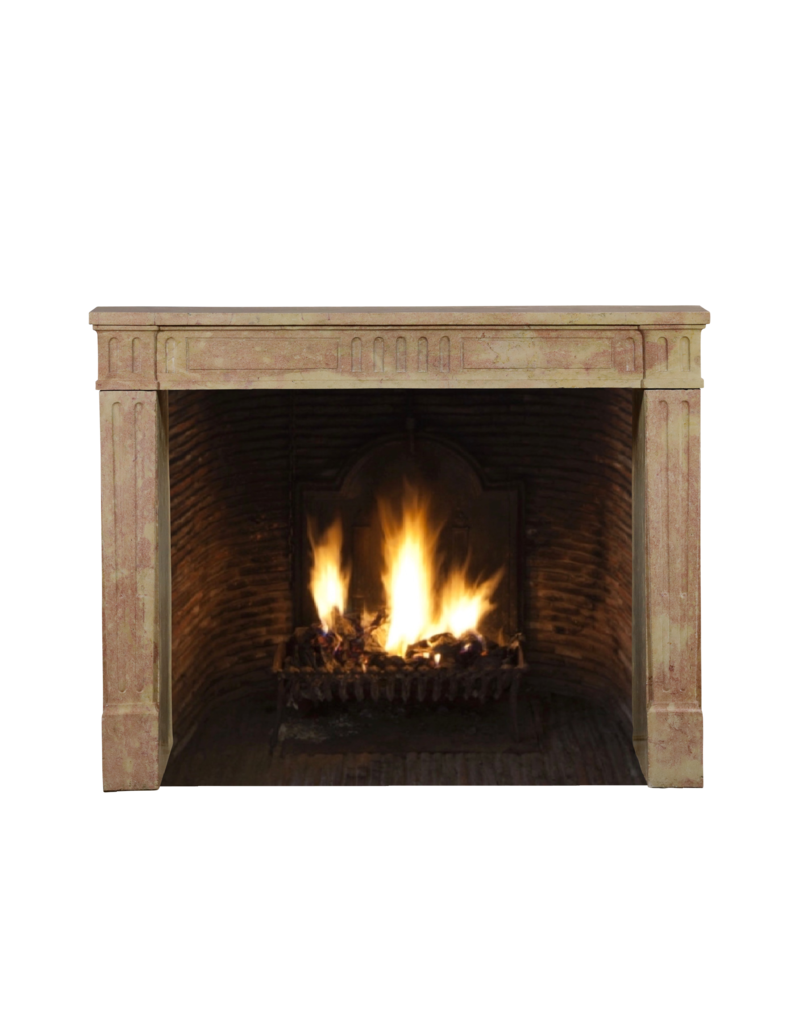 Classic Louis XVI French Stone Fireplace