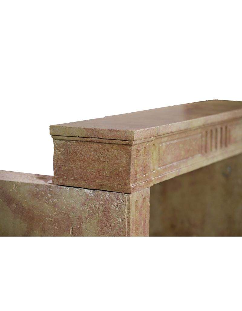 Maison Leon Van den Bogaert Classic Louis XVI French Stone Fireplace