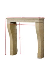 Burgundian Comblanchien Stone Fireplace