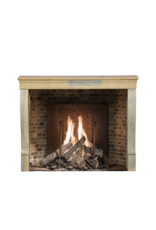 Small Burgundian Fireplace In Bicolor Stone