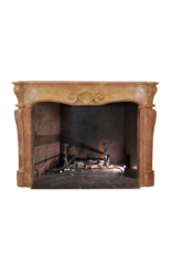 Chateau Fireplace In Rose Burgundian Stone