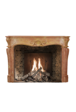 Chateau Fireplace In Rose Burgundian Stone