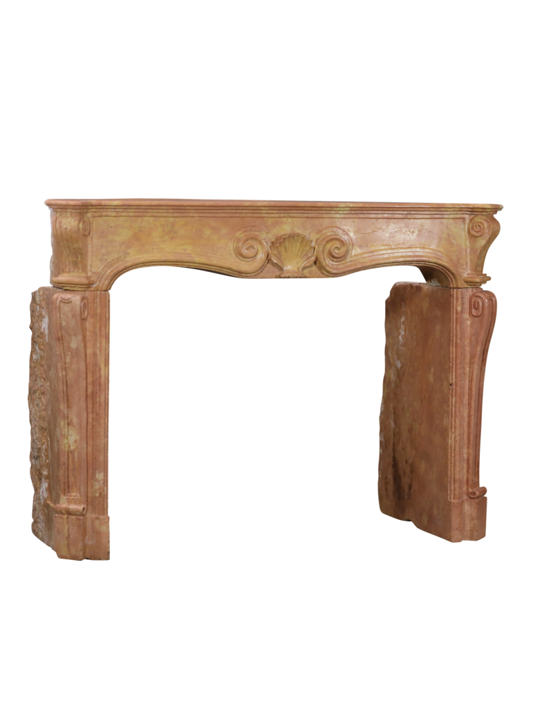 Maison Leon Van den Bogaert Chateau Fireplace In Rose Burgundian Stone
