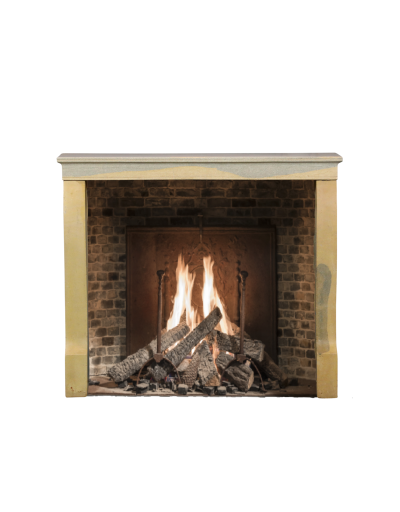 Elegant Bicolor French Stone Fireplace