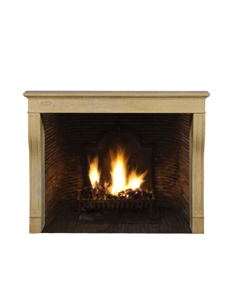 Honey Color Stone French Fireplace Surround