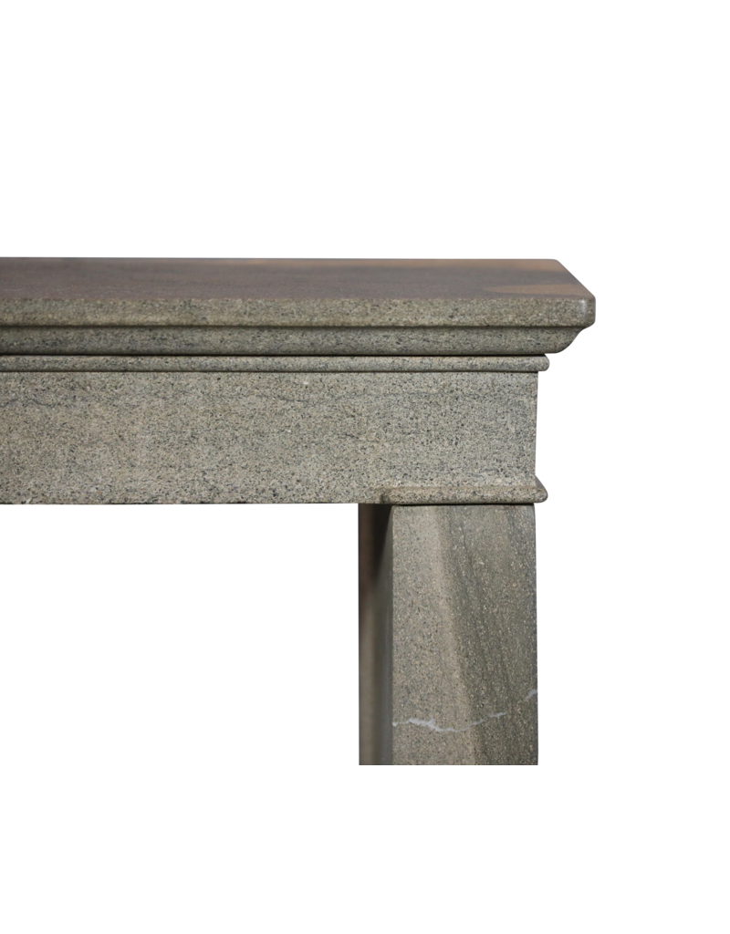 European Fireplace In Grey-Green-Bleu Stone