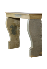 Small Burgundian Fireplace In Bicolor Stone