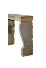 Maison Leon Van den Bogaert Small Burgundian Fireplace In Bicolor Stone