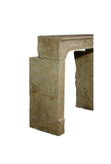 Rustic French Limestone Fireplace Surround