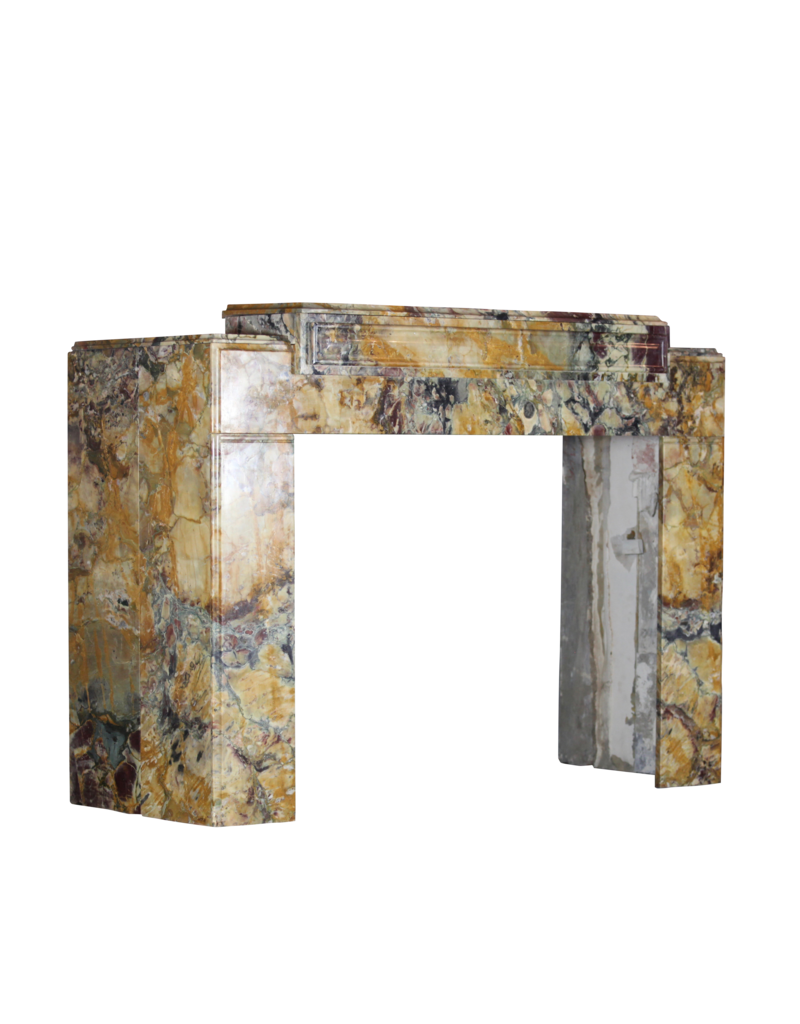 Statement Art-Deco Marble Fireplace