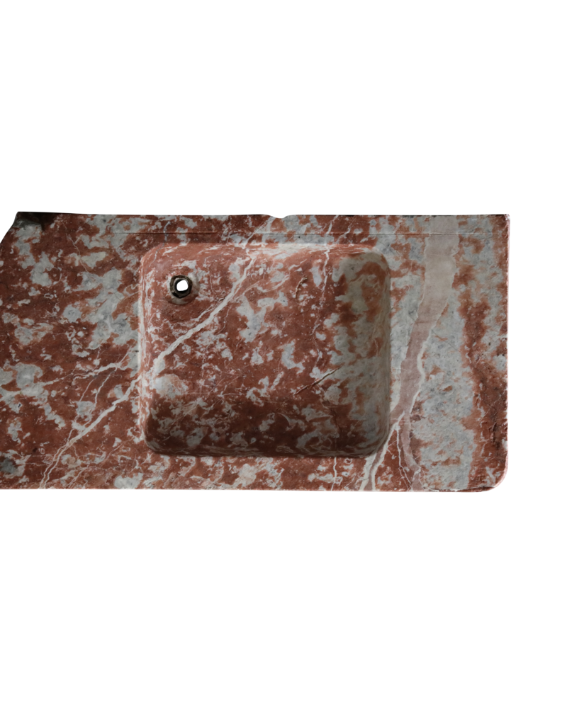 Maison Leon Van den Bogaert Rode Marmeren Lavabo