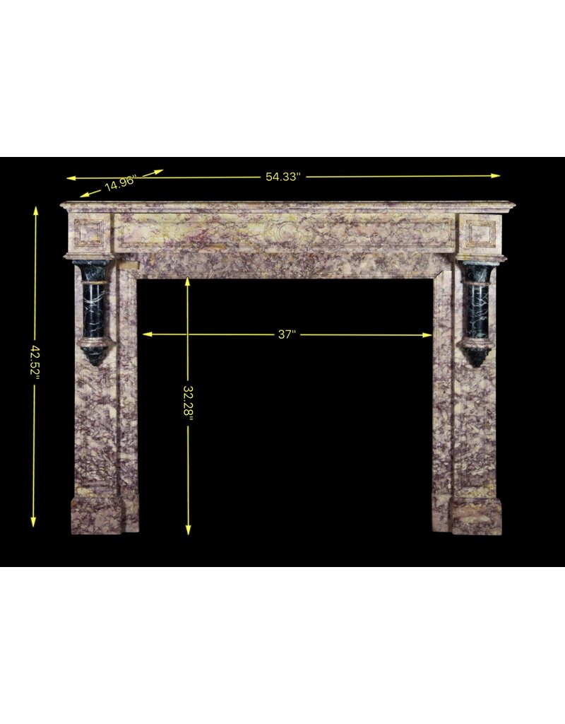 Brocatelle Marble Vintage Chimney Piece