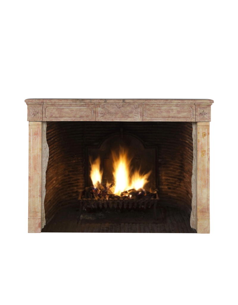 Rustic 18Th Century Stone Fireplace Surround Element