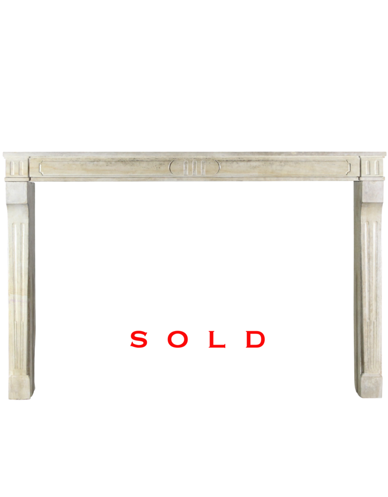 Antique French Country Style Limestone Fireplace Surround