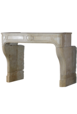 Maison Leon Van den Bogaert Classic French White Stone Fireplace