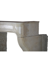 Maison Leon Van den Bogaert Classic French White Stone Fireplace