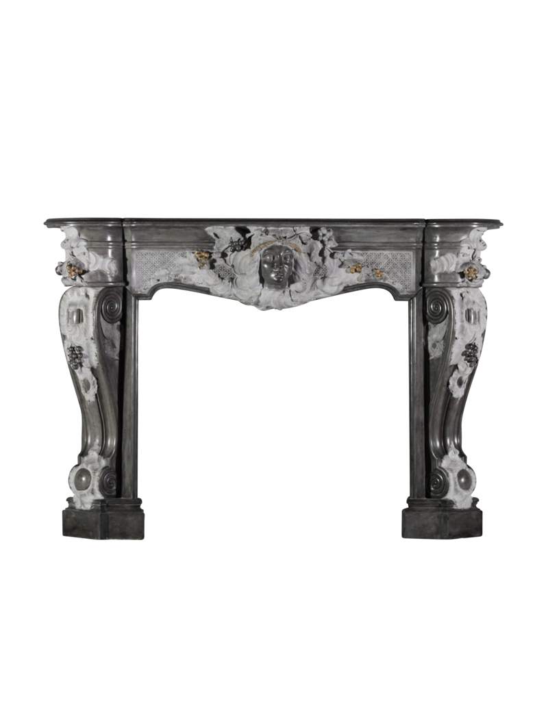 Habillage de Cheminée Victorienne Avec Grappes De Raisin - Cheminée Exceptionnelle