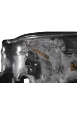 Exceptional Luxury Antique Fireplace Surround Sculpted Female Face & Grapevine Details