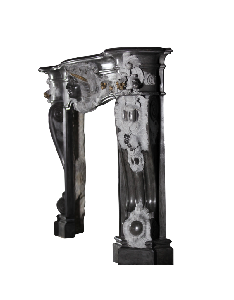 Chimenea Victoriana Con Rostro Femenino & Motivos De Vid – Auténtica y Lujosa