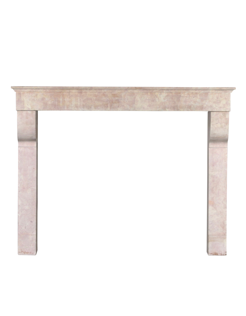 Maison Leon Van den Bogaert Fine French Rose Liseron Antique Fireplace Mantle