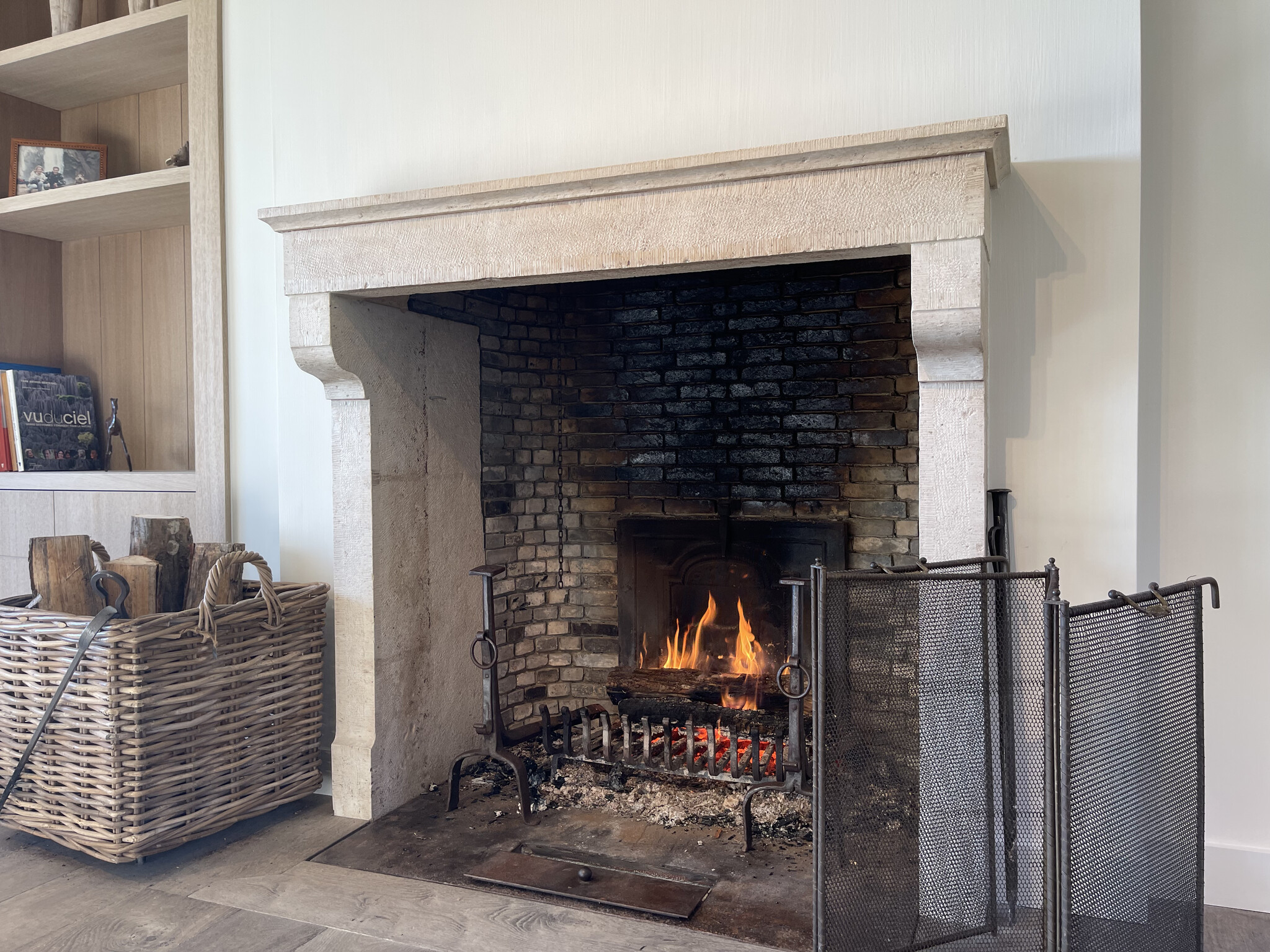 Antique Belgian Grey Terra Cotta Firebrick - The Antique Fireplace