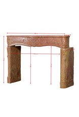 Maison Leon Van den Bogaert Französischer Vintage-Kaminmantel mit geraden Seitenwangen