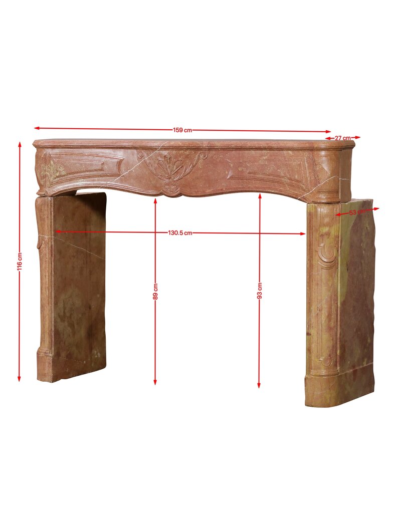 Maison Leon Van den Bogaert Französischer Vintage-Kaminmantel mit geraden Seitenwangen